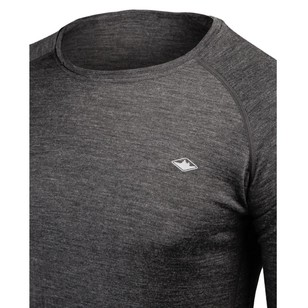 Men's Merino Long Sleeve Top Charcoal Marle