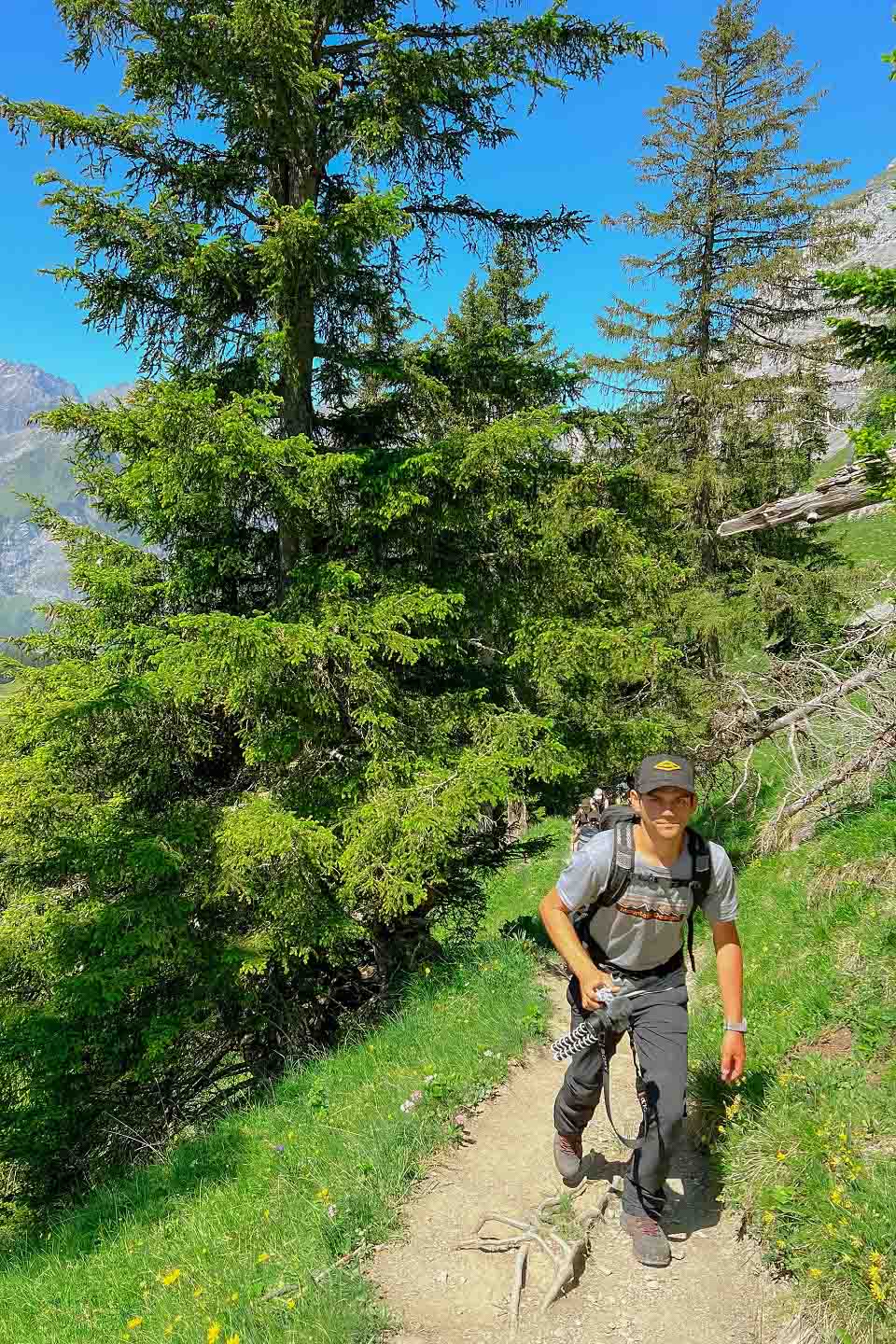 Zach on the hiking trail