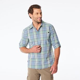 Men's Jamison Long Sleeve Shirt Blue & Green