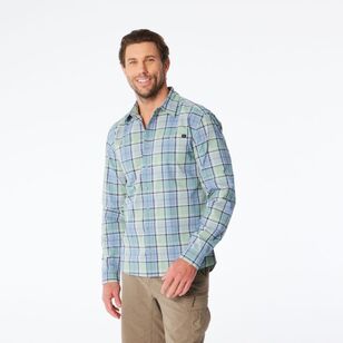 Men's Jamison Long Sleeve Shirt Blue & Green