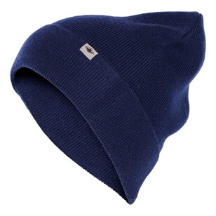 Unisex Treeline Merino Rib Cuff Beanie Navy One Size