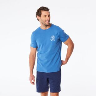 Mountain Designs Men's Blue Heritage Short Sleeve Tee Federal Blue