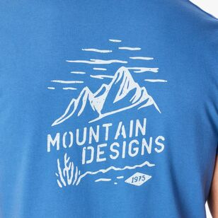 Mountain Designs Men's Blue Heritage Short Sleeve Tee Federal Blue