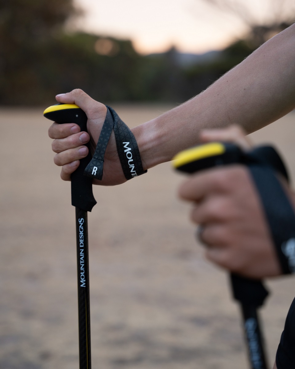 Close up of Tread Carbon Trekking Poles